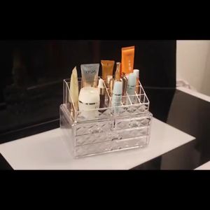 MallMainan-K161 Rak Kosmetik 4 Laci Storage Box Cosmetic Organizer / Rak Lipstik Transparan / Rak