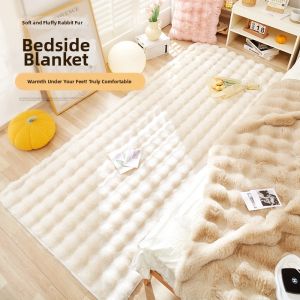 Ins Style Warm Thick Rabbit Fur Rug Non-slip