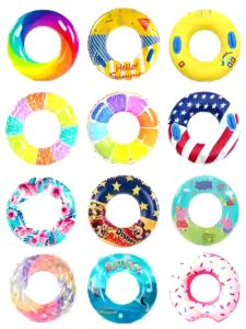 New Swimming Thickened tyre pattern swim ring With a handle