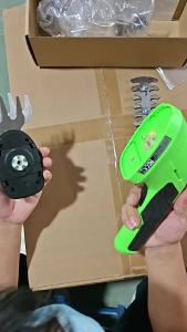 HIPPCRON 2 in 1 Portable Electric Hedge Trimmer Kit Cordless Handheld Mower Grass Shrub Home Garden Rechargeable 2000Mah Outdoor