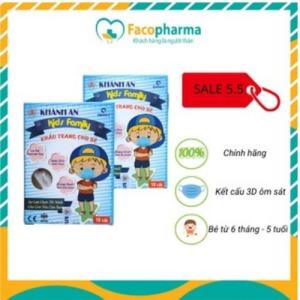 Khẩu trang em bé 3d mask cho bé trẻ em kháng khuẩn em bé hộp 10 cái Khánh An