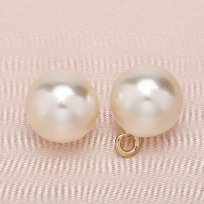 White Pearl Decorative Buttons for Womens Cheongsam Shirt round DIY Accessories Childrens Sweater Cardigan Small Buttons