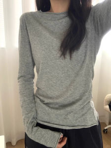 chaqi | Yellow Low Round Neck Sweater  Loose Light Knitted Top