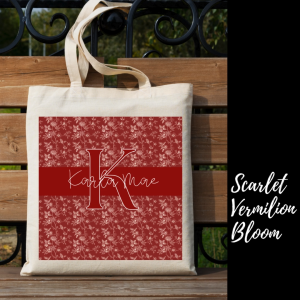 Personalized Tote Bag-Scarlet Vermilion Bloom Edition (12x14)