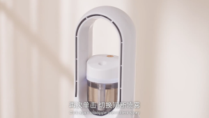 Upgraded Bladeless Air Conditioner Fan – Portable Rechargeable with Ice Mist & Night Light for Home/Office
