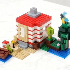 ชุดตัวต่อที่เข้ากันได้กับ MOC ของบุคคลที่สาม ชุด My Pixel World Series บล็อกตัวต่อ TNT บ้านต้นไม้ ฟาร์ม ของเล่นประกอบสำหรับเด็ก 