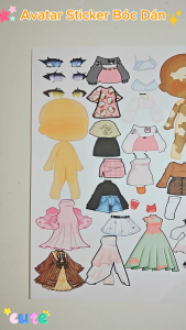 (23B)Bộ Avatar Sticker đồ chơi bóc dán đồ chơi giấy búp bê cho bé gái sáng tạo