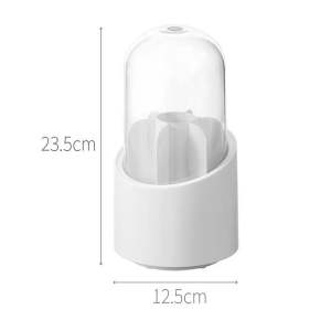 Makeup Brush Lipstick Storage Bucket Rotatable With Lid Cosmetic Storage Organizer Pen Holder