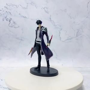 Bandai | In Stock Solos Levelings (Anime Version) Figure -Sung Jinwoo Action Figure 21cm PVC Collect Figures Model Toy New Year gift 