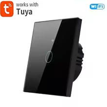 EU WiFi Smart Touch Light Switch No Neutral Wire Required Works with Tuya APP Alexa Google Home 1/2/3 Gang