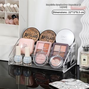 TUCHANG | Acrylic Clear Makeup Organizer for Eyeshadows Lipsticks and Nail Polishes