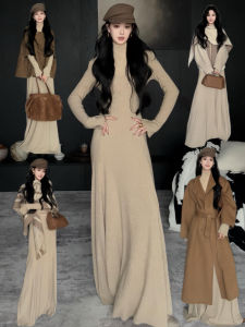 SUHUIQIAN | Slimming Fit Autumn Winter Knitted Dress