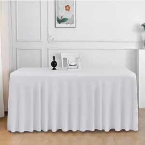 Skirt Meja 4/5/6/8FT Elastic Table Skirt Banquet And Party Specific Table Skirt Thickened Integrated Design