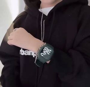 Jam Tangan LED Digital Pria Wanita Rubber Electronic Fashion Couple Anak Remaja Import Premium RM009