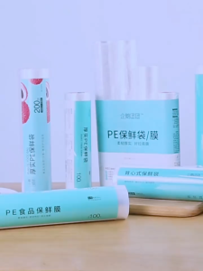 No Handle Keep Fresh Disposable PE Cling Film Bags 200 Count Vest Style Fresh Keeping Bags for Vegetables Fruits Refrigerator Storage Home Commercial Use