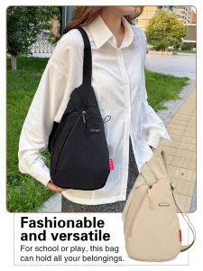 Crossbody Bag Women Fashion Shoulder Bag Casual Sling Bag Chest Bag Anti-Theft Large Capacity Waterproof Casual Bag/耐磨单肩包背包潮牌胸包