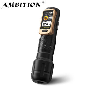 Máy Phun Xăm Không Dây Ambition Soldier Pro 520 Hành Trình Điều Chỉnh 2.2-4.2mm Động Cơ Không Lõi Pin 2400mAh Mô-men Xoắn 520g.cm