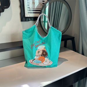 Casual Embroidered Ball Chain Shoulder Crossbody Bag Womens New Style Handbag for Class Single Strap Diagonal Bags