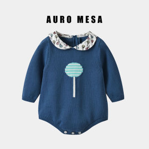 Cotton Knitted Baby Romper Long Sleeve Triangle Crawling Suit Sugar Stick Girl Baby Clothes Pure Cotton Newborn Wrap Bottom