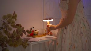 Elegant Touch Sensor LED Table Lamp with Stepless Dimming 3-Color Ambiance Rechargeable Portable Light for Home & Office