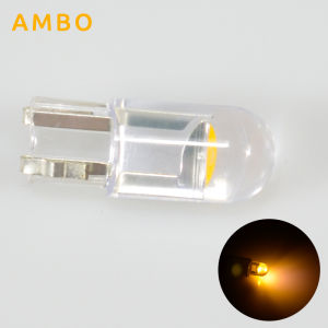 10/50pcs LED Light T10 W5W Glass COB 6000k For Car Interior Reading Dome Lamp 168 194 192 Marker Wedge License Plate Light Bulb