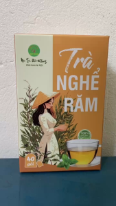 Hộp 40 gói trà nghể răm túi lọc Bảo Khang cây nghể răm + cỏ ngọt trà thảo mộc tự nhiên tốt cho sức khỏe đồ uống trà thảo mộc