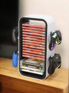 Large Capacity Game Disc Storage Rack Stand for Sony PS5/Xbox/NS Handle Bracket PS5/4 Disc Game Switch Cartridge Box Desktop Organizer