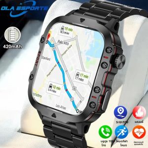 ใหม่ทหารสมาร์ทนาฬิกาผู้หญิง 3ATM กีฬากลางแจ้งนาฬิกา GPS Fitness Tracker Health Monitor BT โทร Smartwatch สําหรับผู้ชายผู้หญิง