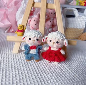Bộ Vật Liệu Dệt Bằng Sợi Lông Cừu Thủ Công Dễ Thương Sean Dây Đeo Chìa Khóa Quà Tặng Hoàn Thiện Đồ Chơi Cặp Đôi Treo Móc