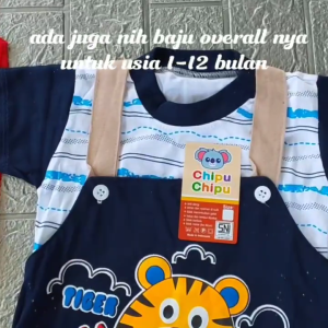 Baju Bayi Model Overall 3-15 Bulan Motif Lucu Bahan Lembut Kekinian