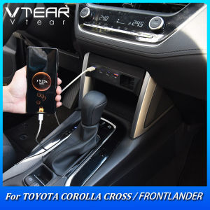 Vtear For Toyota Corolla Cross / Frontlander 2021-2024 Car Super Fast Charging Dock 2*USB+2*Type-c Total 90W Simultaneous Fast Charging Multiple Devices Automotive Interior Modification Parts Accessories