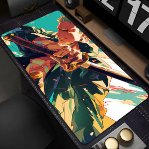 Bandai | Anime Mouse Pad one piece Zoro 90x40cm Professional E-sports Gamer Speed PC Gaming Rubber Keyboard Pad Notbook Desk Mat Mousepad