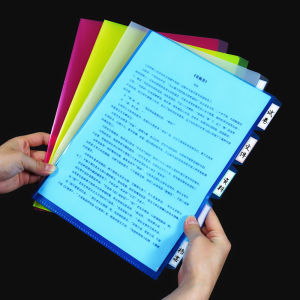 แฟ้มเอกสาร A4 แบบ L-Shaped ใสใส่เอกสารหลายหน้า แฟ้มแบบสลิปที่ย้ายได้ แฟ้มเก็บเอกสารใบสอบ แฟ้มเก็บเอกสารประวัติ