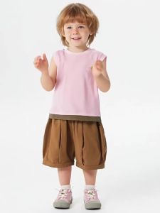 CICIIBEAR | Antibacterial 2-Piece Childrens Sleeveless T Shirt Lightweight Yarn 7A