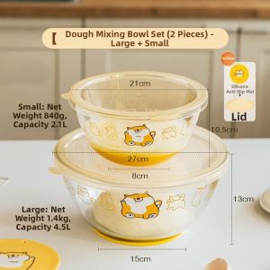 SHUEHO | Dough Mixing Heat Resistant Glass Bowl