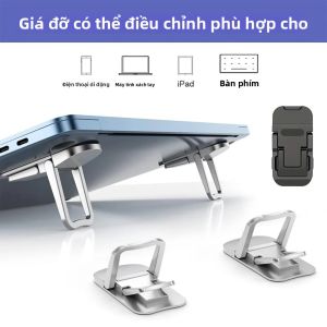 2/4 Chiếc Có Thể Gập Lại Giá Đỡ Laptop Di Động Có Thể Điều Chỉnh Giá Đỡ Máy Tính Xách Tay Nâng Làm Mát Chân Đế Đa Năng Cho Laptop & Máy Tính Bảng
