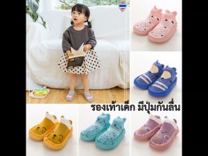 🚩 รองเท้าหัดเดิน มีปุ่มกันลื่น รองเท้าเด็ก รองเท้าเด็กอ่อน ผ้านุ่ม ลายน่ารักสวยงาม ของใช้เด็ก baby girl SM183