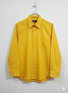 Best quality! KacioStore Kemeja pria polos lengan panjang WARNA KUNING GOLKAR/KUNING TERANG kemeja kerja kantor/kemeja formal