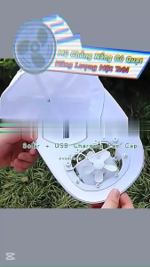 🧢 NÓN ĐI CAMPING – CÓ QUẠT SẠC USB & NĂNG LƯỢNG MẶT TRỜI – SIÊU MÁT NGOÀI TRỜI! MẪU 1