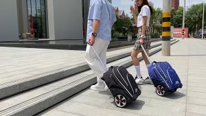 Premium Trolley Laptop Backpack 2 Wheels Cabin Travel Bag Waterproof For Men Women College School Student (SG Stock)