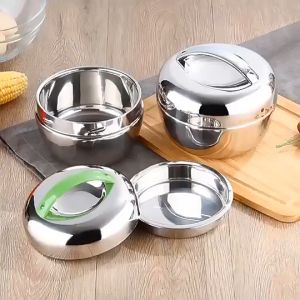 Thermos Food Container Stainless Steel Lunch box for hot food 2 Layer Portable Thermo Insulated Bowl Insulation Bento Tableware