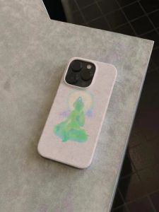 Green Tara for Apple 15 Phone Case Iphone14promax Retro Painting 15pro Men and Women 12 New Chinese 14 Niche Style 13pro Fancy 11 Feilin Frosted South Korea Two-in-One