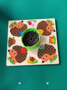 Peg Hedgehog Board Learning Educational Toy Motor Skills Montessori for Toddler Children Party Favors Ages 3+ Birthday G
