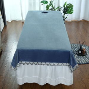 Four-Season Crystal Velvet Beauty Bed Single-color Lace Therapy Bedding SP Beauty Salon Sheet Multi-color System Polyester Fabric