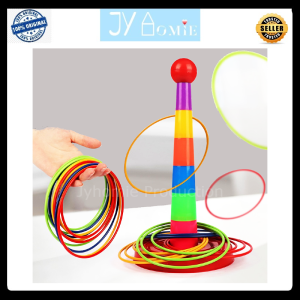 Kids Toy Stacking Cup Throw Ring Game Ring Toss Game Early Learning Math Learning Mainan Gelung Mainan Kanak Kanak