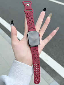 Silicone Dog Paw Bone Print Strap for Huawei Watch Fit 5 Fit 4/Fit 3 Huawei Fit 4Pro/Fit 5 Pro Breathable wristband +Tempered Glass PC Case