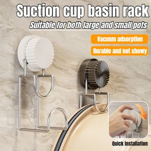 Suction Cup Basin Hook Punch-Free Bathroom Basin Rack Basin Hanging Artifact Wash Basin Storage Rack