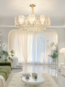 French Creamy Luxury Crystal Chandelier for Living Room Bedroom