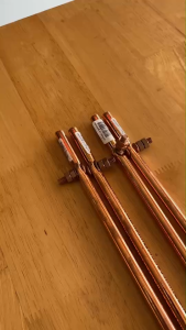 แท่งกราวด์ กราว์แท่งชุบทองแดง กราวด์โหลด GROUND ROD หนา 10 มม. ยาว 1 เมตร พร้อมน๊อตยึดสาย