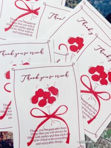 Creative Design Thank You Card Cherry Cocktail Sticker Non-drying Glue Business Supplies Stationery Paper Products